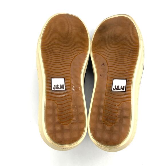 Johnston & Murphy McGuffey Men\'s Brown Woven Slip-On Leather Shoes Size 9.5